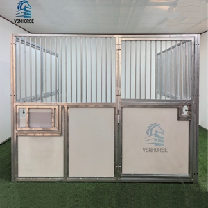 VSNHORSE 핫딥 아연도금 휴대용 쉘터 야외 말 박스 화이트 8mm HDPE 임시 말 마구간 지붕 포함 <span class=keywords><strong>3</strong></span>년 보증 - Product Image 3