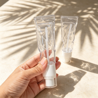 Nuevo Envase Transparente de PETG de 30 ml con Forma Especial, Botella Vacía para Suero y Loción, Botella Recargable para Base Líquida y Protector Solar