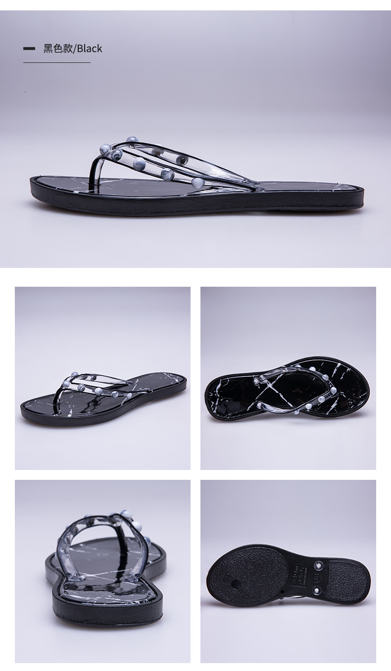 Women PVC Light-weight Sole Flip-flops Slippers Custom Beach Flip flops Ladies