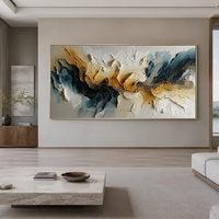 Peinture à l'huile abstraite texturée 3D peinte à la main, décoration murale pour salon, chambre à coucher, fond de canapé, avec cadre en plastique