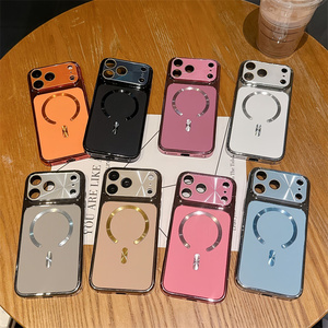 Funda Magnética Aurora con Cristal para Cámara para iPhone 17 16 15 Pro Max, Cubierta Trasera Electrochapada con Degradado Láser - Product Image 2