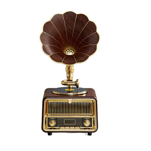 Factory Retro <b>Gramophone</b> BT Vinyl <b>Record</b> <b>Player</b> HiFi Sound Aluminum Alloy Built-In Battery Home 40Hz-20KHz Vintage Phonograph - Product Image 1