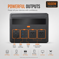 Générateur solaire portable 1200W 1152Wh, station d'alimentation, charge rapide USB-C PD 100W pour le camping, les activités de plein air, les camping-cars, les situations d'urgence