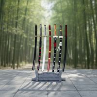 Nouveau style 20 modèles d'épées en bois de bambou One Piece Luffy Zoro, accessoires de cosplay, armes d'autodéfense