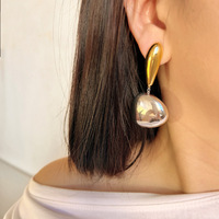 Boucles d'oreilles pendantes FANKE en acier inoxydable plaqué or 18 carats, forme goutte d'eau, pour femme, cadeau de fête, tendance, anti-rouille