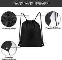 Sacs à cordon personnalisés en polyester et nylon avec logo imprimé pour promotion, vente en gros, pour le shopping et comme sacs à dos