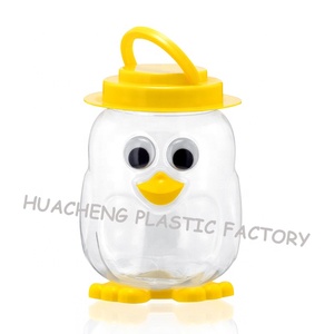 Chicken animal candy cookies canned pet clear plastic jar for US kid toy