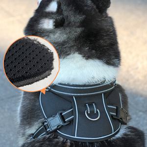Harnes rompi reflektif nilon poliester padat, untuk anjing kucing besar jaring bersirkulasi untuk latihan dada efektif dipersonalisasi - Product Image 3