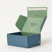 Boîte d'expédition en carton ondulé E Flute personnalisée avec bande de déchirement, emballage cosmétique recyclable pour le commerce électronique