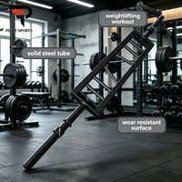 PILOT SPORTS Barre de musculation en acier multi-poignées 20 kg 220 cm, équipement d'entraînement de force pour salle de sport commerciale