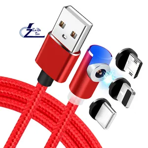 8pin/mikro/tip C için 0 derece manyetik hızlı şarj kablosu manyetik şarj adaptörü USB kablosu