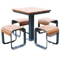 Table de pique-nique en bois pour 4 personnes, idéale pour le camping, les restaurants, les parcs et les aires de jeux, à vendre