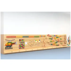 Kindergarten Customized DIY Wooden Educational Wall Panel Toys Interactive Wall Play Creative Steam Toys for Preschool Corridor