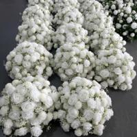 F-FC019 Boules de fleurs artificielles modernes en soie de 30 cm, centre de table pour mariage, décoration durable et économique