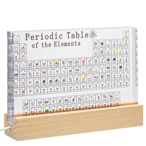 Figura acrílica de la tabla periódica de los elementos con base luminosa para educación química y regalos - Product Image 3