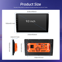 Podofo - Reproductor Multimedia para Auto de 9 Pulgadas y 2 Din, Reproductor MP5 con Carplay y Android Auto Inalámbricos, YouTube, BT, AM/FM/RDS, Venta al por Mayor OEM/ODM