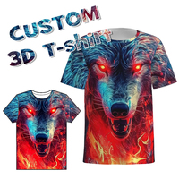 2024 Tallas grandes Camiseta de diseño para hombre Sublimación personalizada Impreso 3D Animal LOGO Imprimir Camisetas