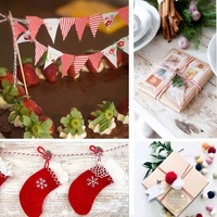 OKAY Vente en gros de ficelle de coton rouge et blanche de 2 mm, certifiée SGS, à 3 brins torsadés, écologique, cordon en macramé pour vêtements et textiles de maison