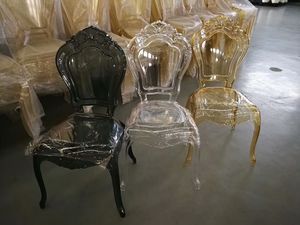 Sedia <span class=keywords><strong>Belle</strong></span> <span class=keywords><strong>epoque</strong></span> nera in policarbonato acrilico PC - Product Image 6