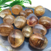 Bouteille de guérison en or de haute qualité, cristal de guérison naturelle, pierre de gravier de quartz de feu jaune à vendre