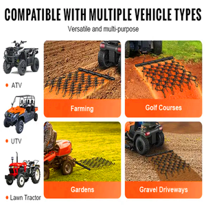 12피트(너비) x 8피트(길이) 헤비듀티 사각 용접 강철 체인 드래그 해로우 (차도, 목초지, 경기장 관리용) - Product Image 3
