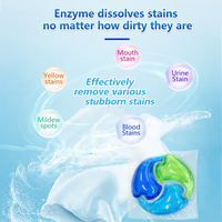 Lessive liquide concentrée écologique antibactérienne à 3 compartiments en gros pour hôtels et usage domestique OEM ODM