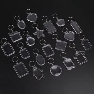Personalize Heart Rectangle Round Shape Transparent Acrylic Photo <b>Frame</b> Keychain Blank DIY <b>Picture</b> <b>Frame</b> Key Rings - Product Image 3