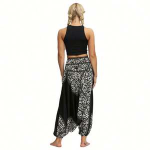 Black Loose Wide Leg <strong>Harem</strong> <strong>Pants</strong> for Women Wholesale - Product Image 3
