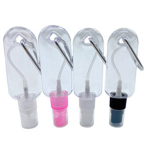 Vente chaude Usine 50ml Vaporisateur Avec Porte-clés PETG Bouteille En Plastique Pulvérisations Gel Désinfectant Pour Les Mains - Product Image 5