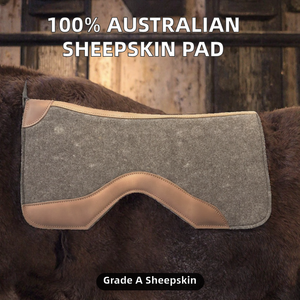 Meistverkauftes 100% Australisches Schafsfell Lammfell Leder Sattelpad Hochdichte Wolle Vollständig für Pferde Reitsport - Product Image 2