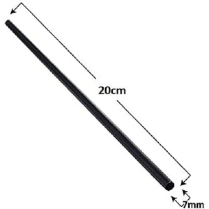 Cannucce di Carta Biodegradabili Nere Compostabili Monouso Lunghe 15cm Diametro 7mm - Product Image 2