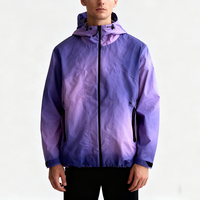 Conjunto de Sudadera con Capucha y Chaqueta Cortavientos Ligera Impermeable Deportiva con Cremallera, Bordado Personalizado del Fabricante, de Poliéster con Letras, para Chándal Térmico