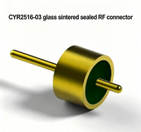 Isolateur RF de frittage de verre CYR2516-03, 50 Ohm, connecteur RF traversant étanche à l'air pour haute pression sous vide, accessoires