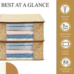 Beige Patti alta calidad Sari trabajo Sari cubierta para mujer en precio al por mayor alta calidad transparente Sari bolsa de almacenamiento - Product Image 4