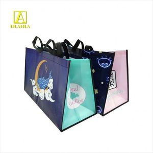 Sac fourre-tout pliable en non-tissé à longue poignée, robuste, pour le transport et l'emballage, prix d'usine, vente en gros - Product Image 1