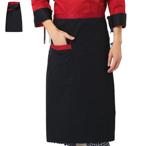 Kitchen cook half long chef apron hotel waiter aprons western restaurant polyester cotton waist apron