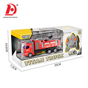 HUADA-<span class=keywords><strong>Camion</strong></span> <span class=keywords><strong>de</strong></span> <span class=keywords><strong>pompier</strong></span> télécommandé, jouet, jeu <span class=keywords><strong>de</strong></span> lutte contre l'incendie, 5 canaux, 1:48 - Product Image 6