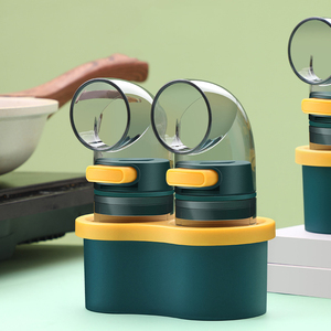 Pot de distribution d'épices de cuisine distributeur de sel et poivre boîte de dosage bouteille de stockage d'assaisonnement en plastique - Product Image 6