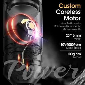 ABS <span class=keywords><strong>Ninja</strong></span> Pro 2400mAh 4mm carrera profesional máquina de tatuaje inalámbrica pluma de tatuaje rotativa con Motor sin núcleo para arte corporal de artista - Product Image 3