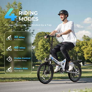 Bicicleta Eléctrica Plegable de 20 Pulgadas con Envío Gratuito, Stock en EE. UU. |   Bicicleta Eléctrica para Adultos con Batería Extraíble de 48V 7.8AH, Motor de 500W y Alcance de 50 km - Product Image 5