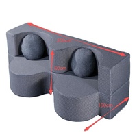 Modernes Minimalistisches Leichtgewichtiges Langlebiges Cloud-Modulares 2-Sitzer-Sofa Schwammlounge mit Runden Dekorativen Kissen