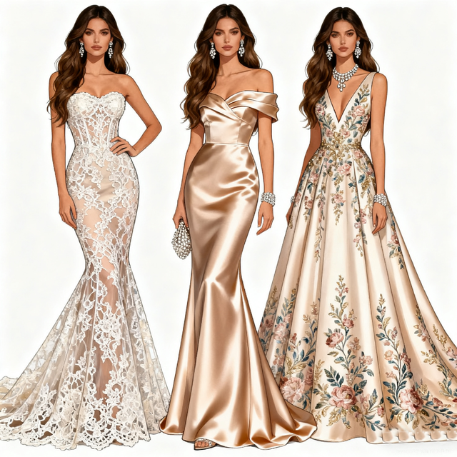 Custom OEM ODM Evening Gown Design Service Pattern Making Bridal Prom Dress Bulk Factory Production Sketch