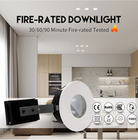 Plafonnier encastré LED moderne compact, résistant au feu, ultra-fin, à faible encoche, étanche IP65, dimmable, GU10, pour la maison et le bureau