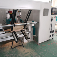 Centro de torno de madera CNC multifuncional de alimentación automática, 4 ejes de TJ-1220 para patas de mesa curvada, etc.