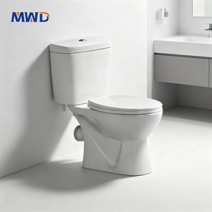 <span class=keywords><strong>WC</strong></span> moderne éco-responsable à deux pièces en céramique ronde avec siphon en P pour hôtel, salle de bain, <span class=keywords><strong>WC</strong></span> - Product Image 1