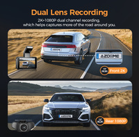 AZDOME XM M17pro Car Dashcam 3 pouces IPS Screen Wifi Car Camera Dual Cam 24h Parking Monitor Car Black Box
