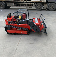 Tondeuse à gazon intelligente industrielle MERI, robot RC chenillé à braquage zéro, à essence 4 temps, professionnelle, avec lame à neige et fonction de paillage