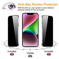 Protecteur d'écran en verre trempé de film souple de confidentialité en céramique mate pour Iphone 7 8 Plus 13 14 15 16 Pro Max Protectores De Pantalla