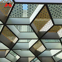 Panneaux de plafond décoratifs en aluminium artistique Alumtimes, plafond suspendu en métal pour restaurant, villa