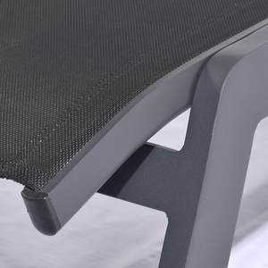 Chaise longue commerciale moderne et étanche en aluminium, chaise longue <span class=keywords><strong>inclinable</strong></span> pour le bord de la piscine avec roues - Product Image 3
